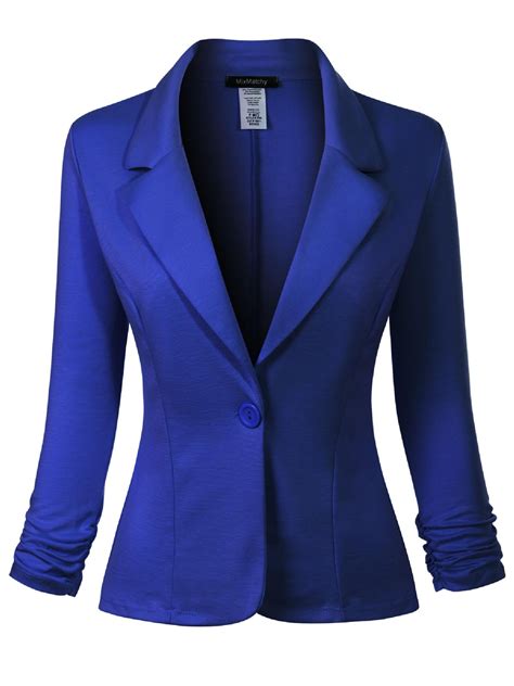 blue textured blazer women.